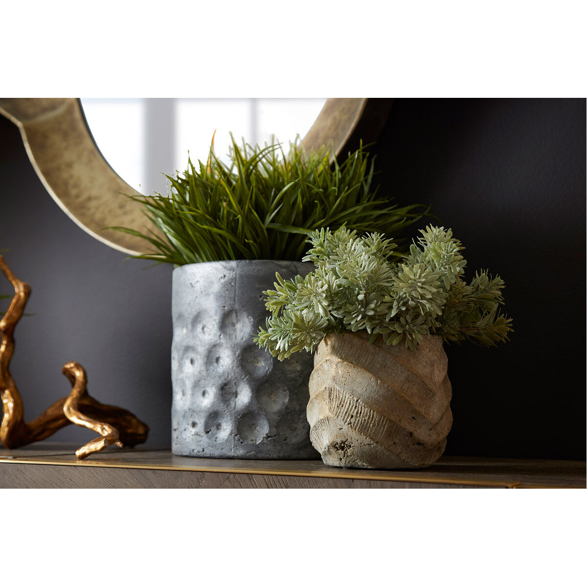 Potomac Pewter Gray Planter, Small